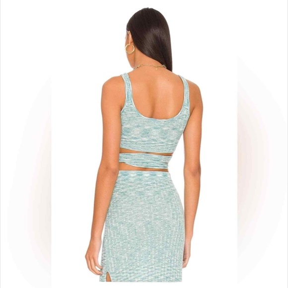 L*Space Zephyr Knit Midi Skirt & Zephyr Wrap Top Poolside/Blue Size L - Picture 4 of 14